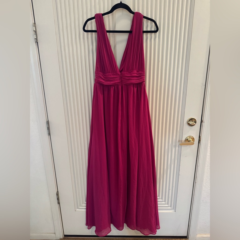 Lulu's Fuchsia Maxi Dress Small - Picture 3 of 5